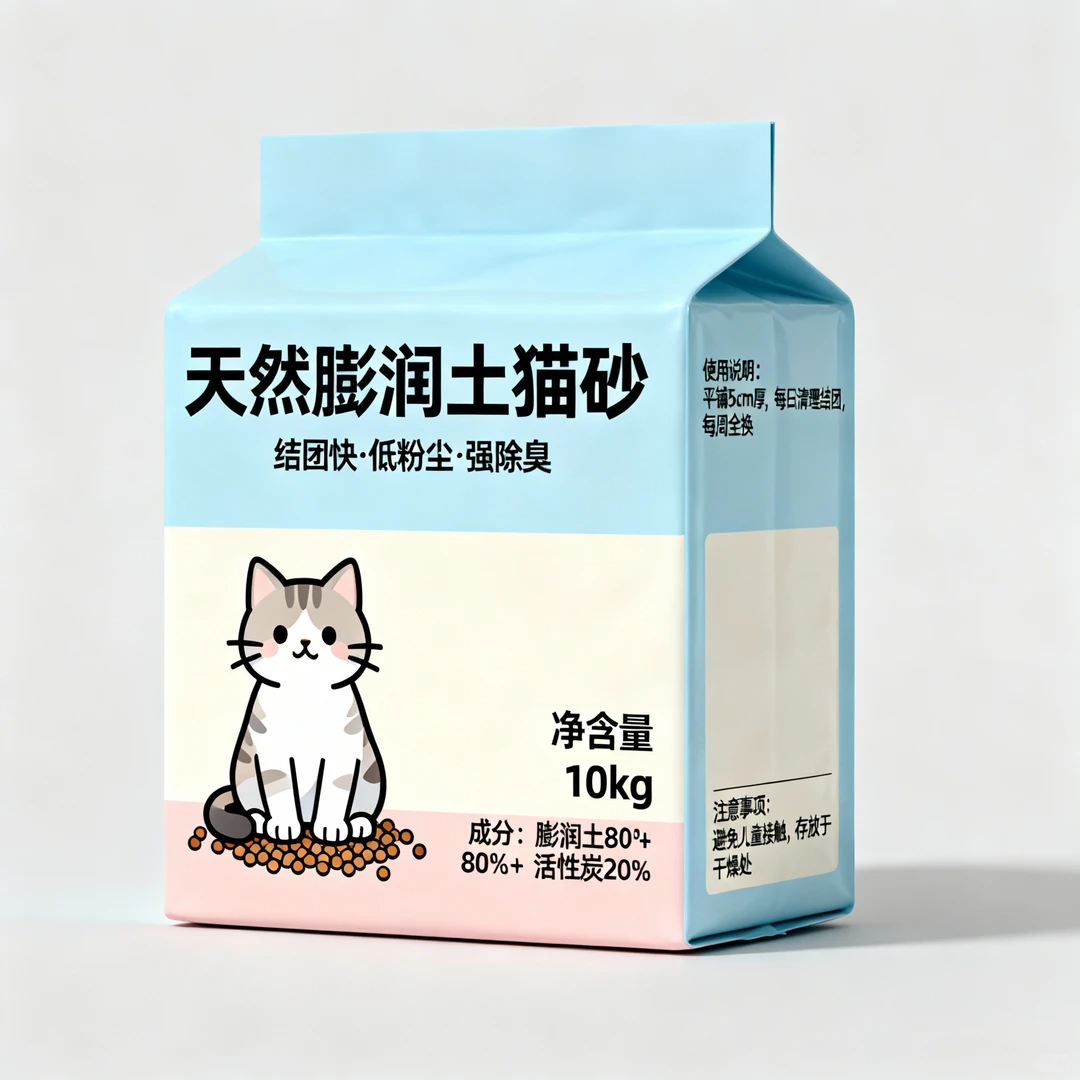 猫砂袋子包装设计