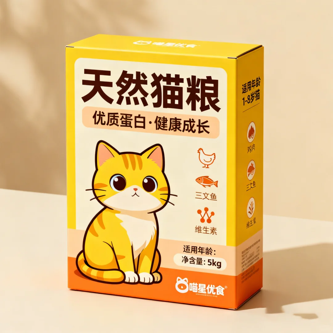猫粮盒子包装设计