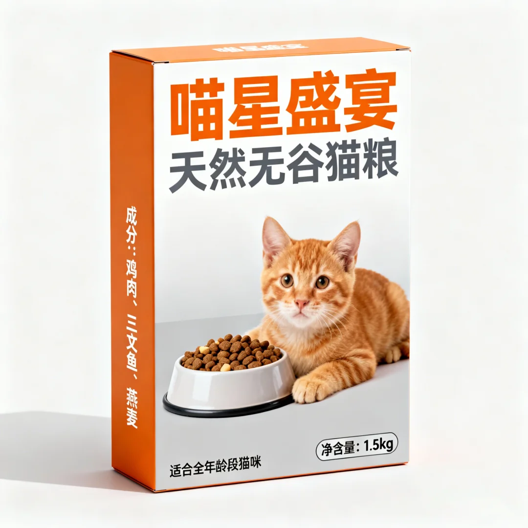 猫粮盒子包装设计