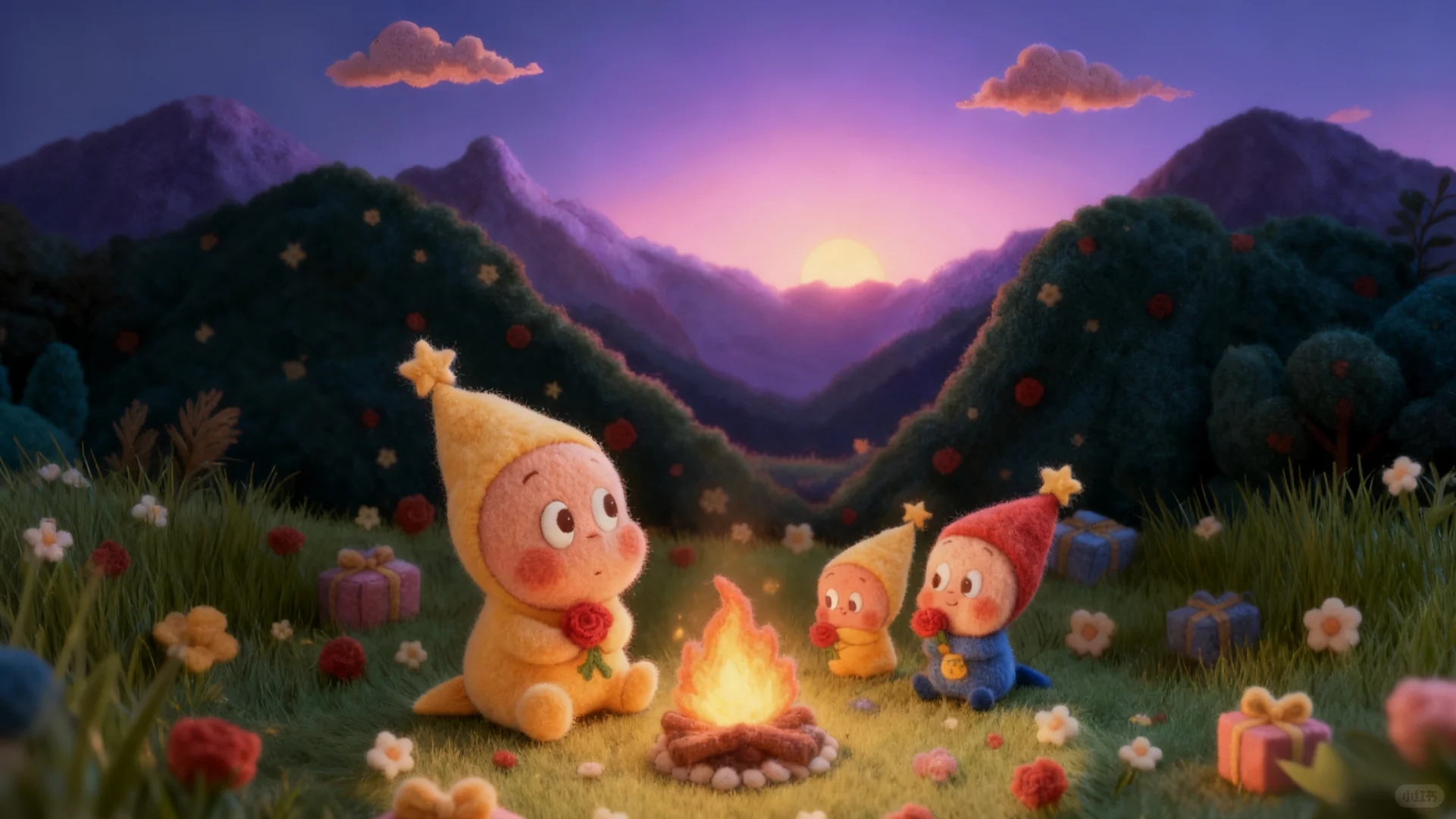 毛绒绒的星星人电脑壁纸来啦