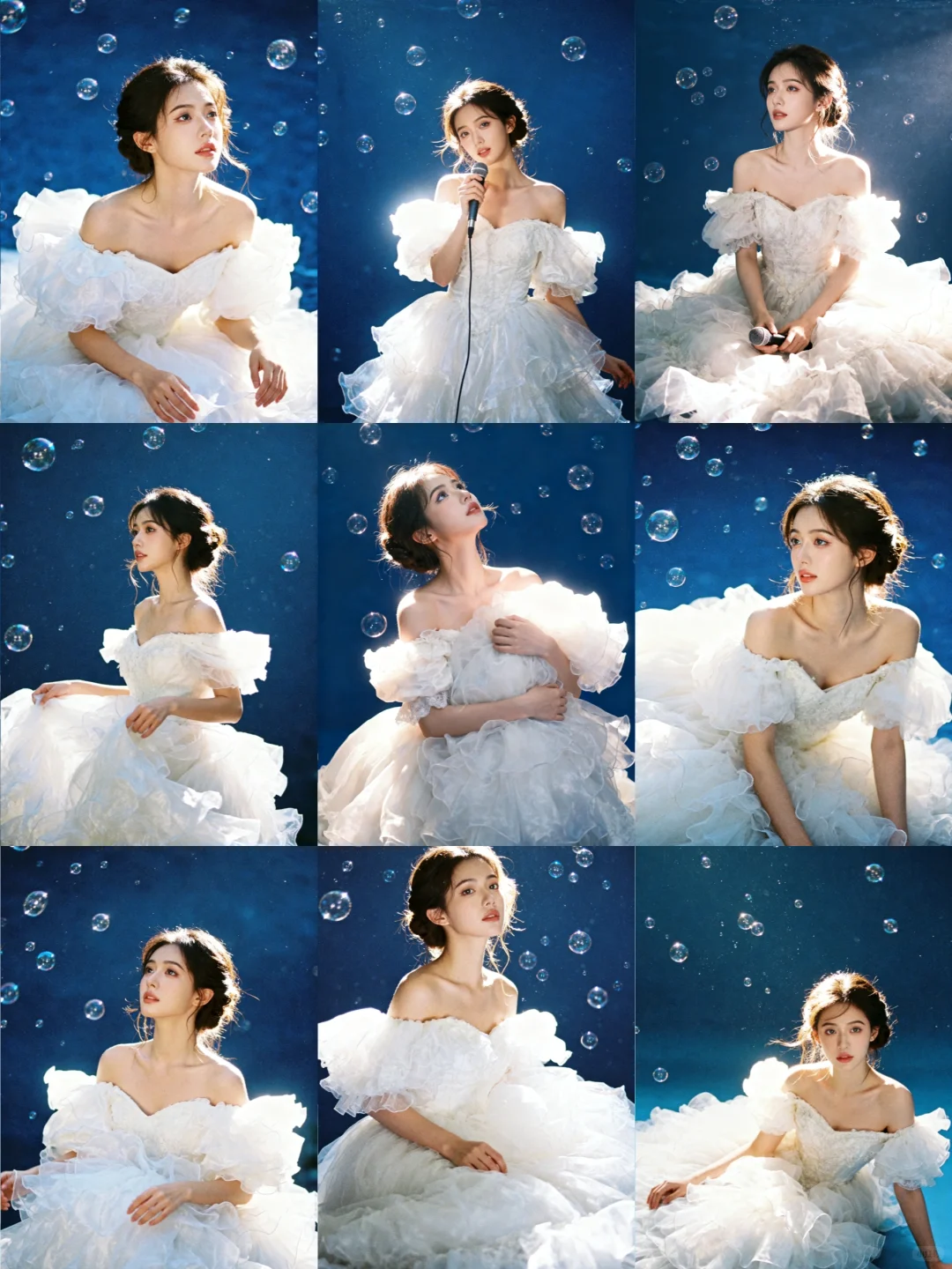 泡泡与白纱的梦幻碰撞🫧｜AI生成‼️