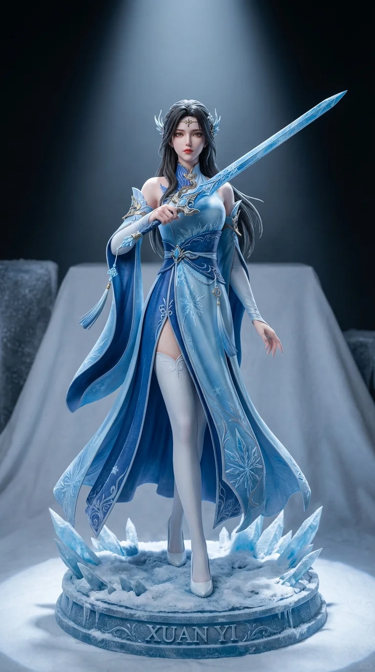 动漫女神手办系列：冰霜主题