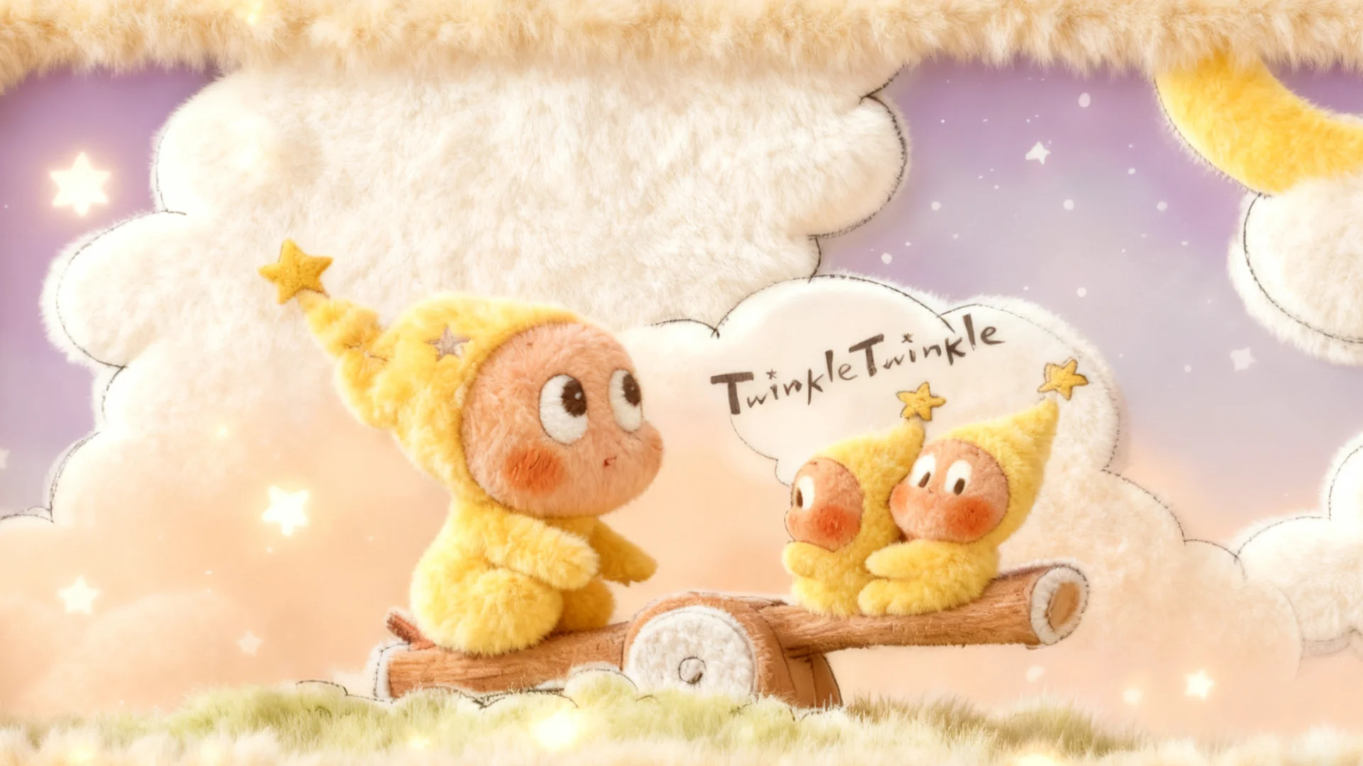 毛绒绒的星星人电脑壁纸来啦