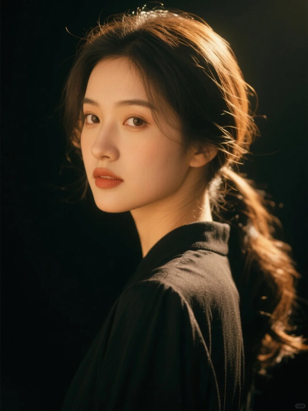 黑色光影肖像，这质感，这氛围，绝了！