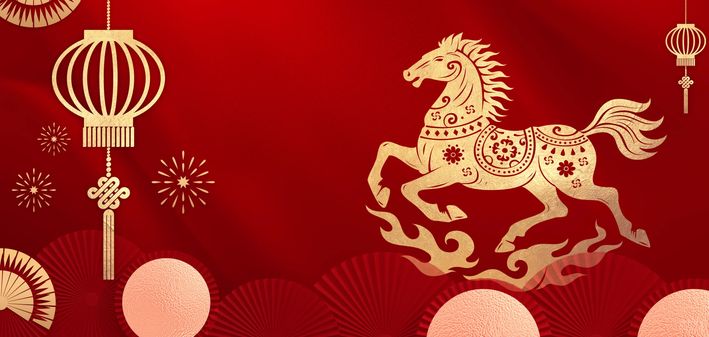 2026马年专属电脑壁纸来啦！红金配美到炸屏