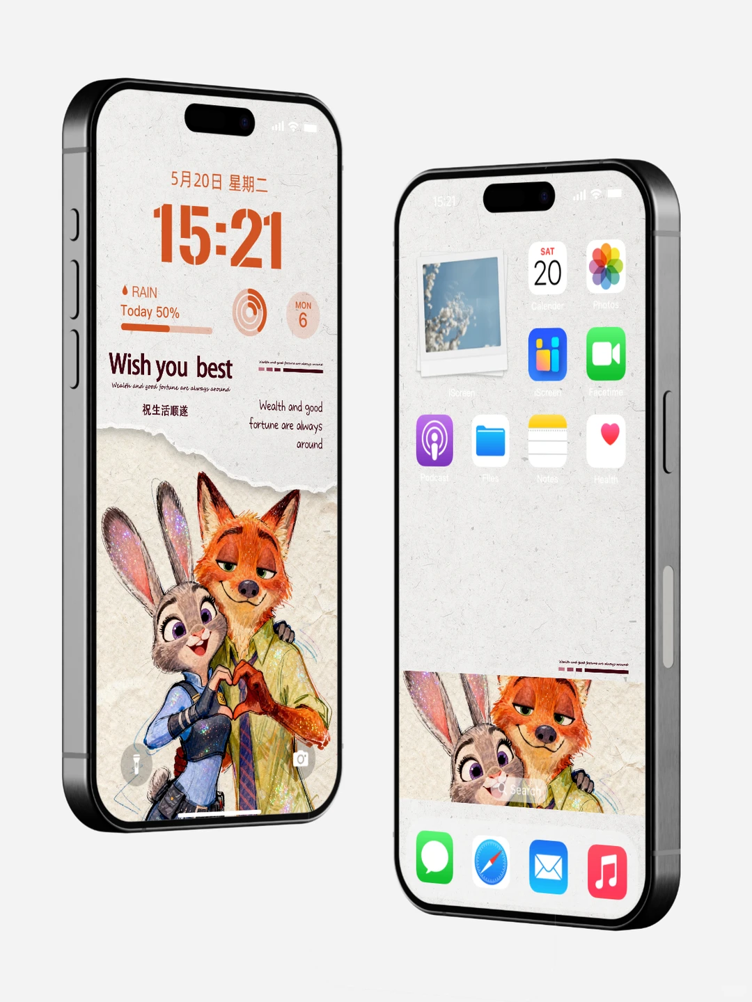 疯狂动物城|尼克与朱迪手机壁纸