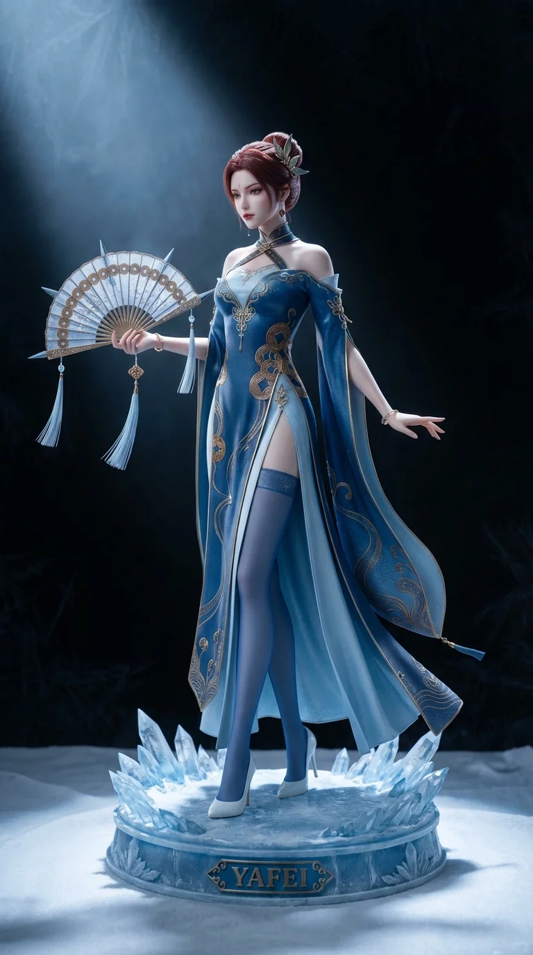 动漫女神手办系列：冰霜主题