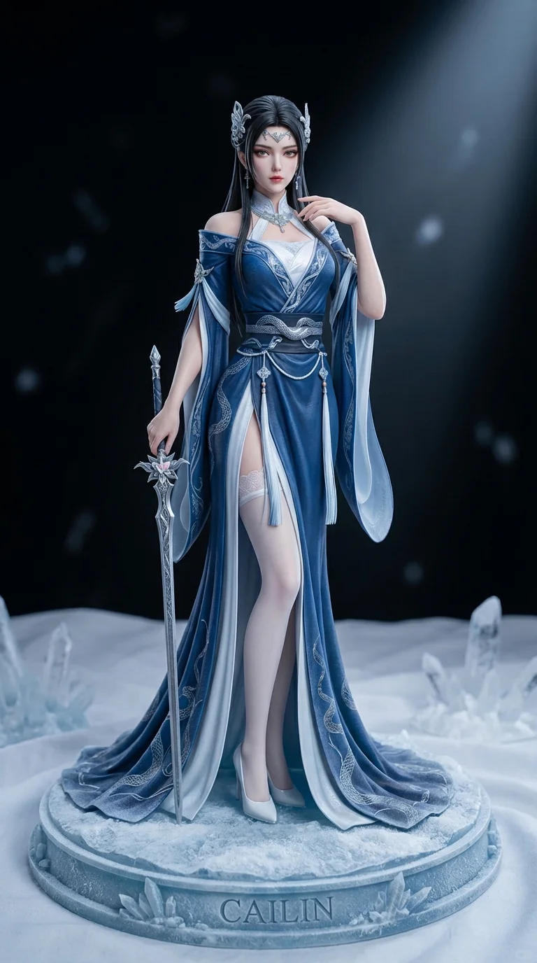 动漫女神手办系列：冰霜主题