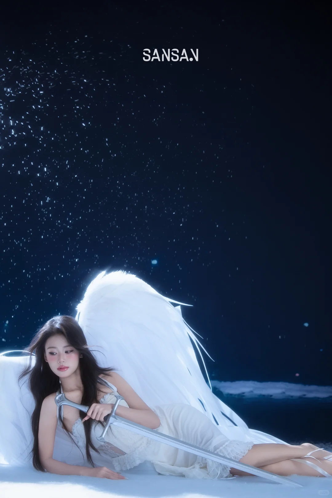 光之翼的雪天使写真❄️🗡️