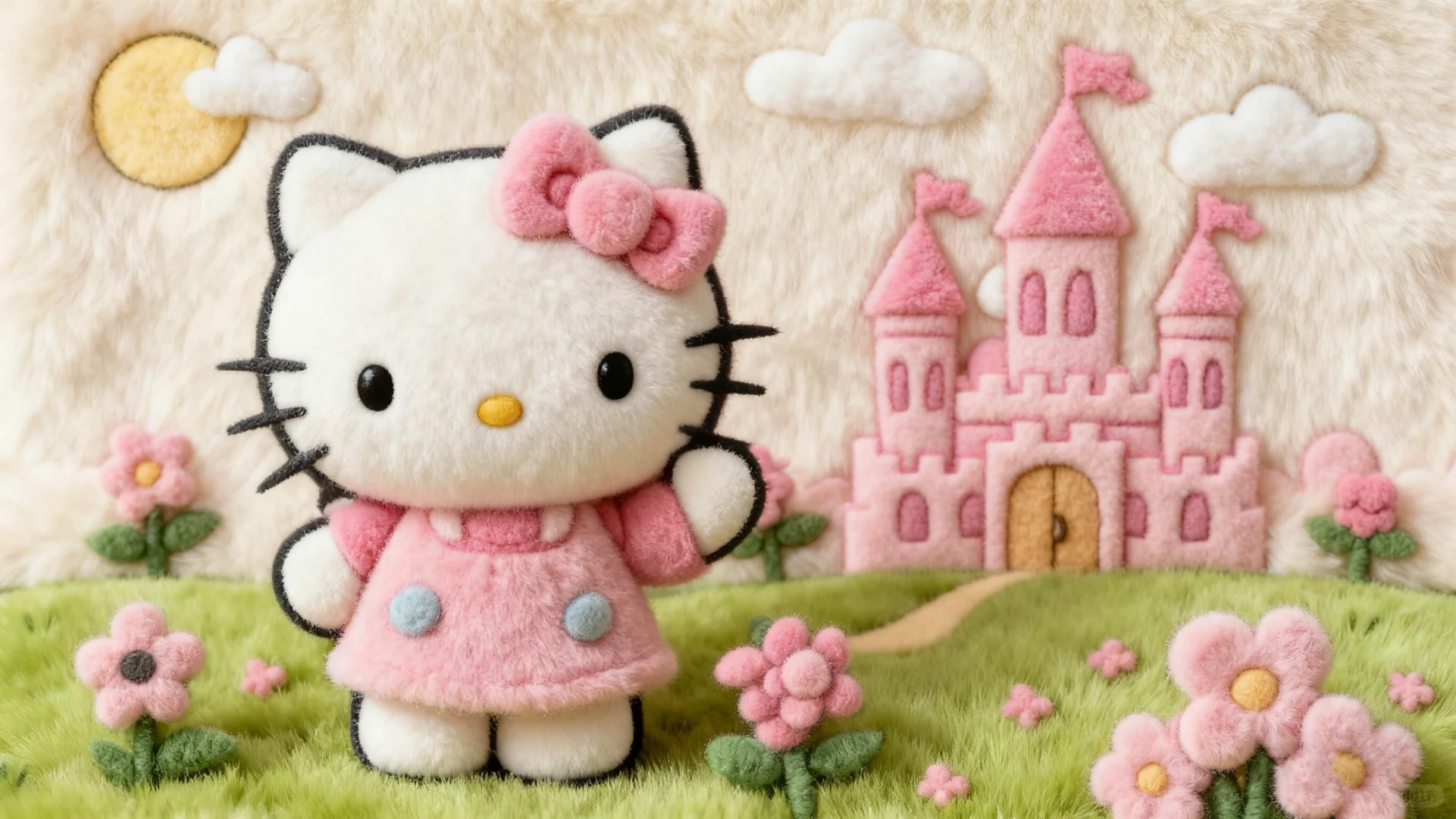 𝑺𝒉𝒂𝒓𝒆｜毛绒绒的HelloKitty电脑壁纸🎀