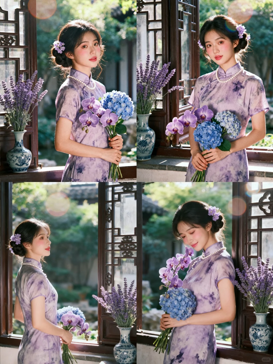 紫色旗袍一如即往的有气质｜AI生成‼️