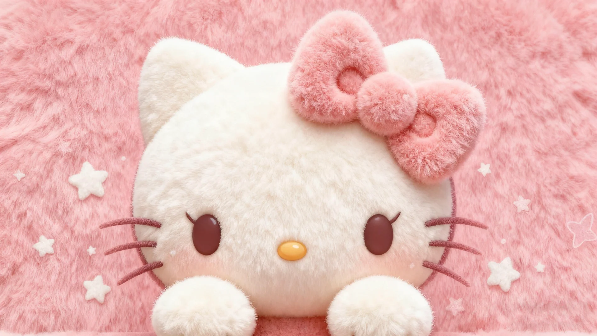 𝑺𝒉𝒂𝒓𝒆｜毛绒绒的HelloKitty电脑壁纸🎀