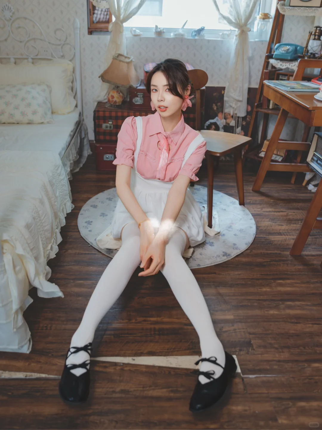 室内人像|可爱的白丝女仆装！