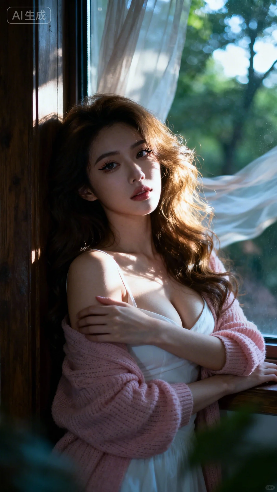 粉色毛衣的时尚魅力，是温柔的象征