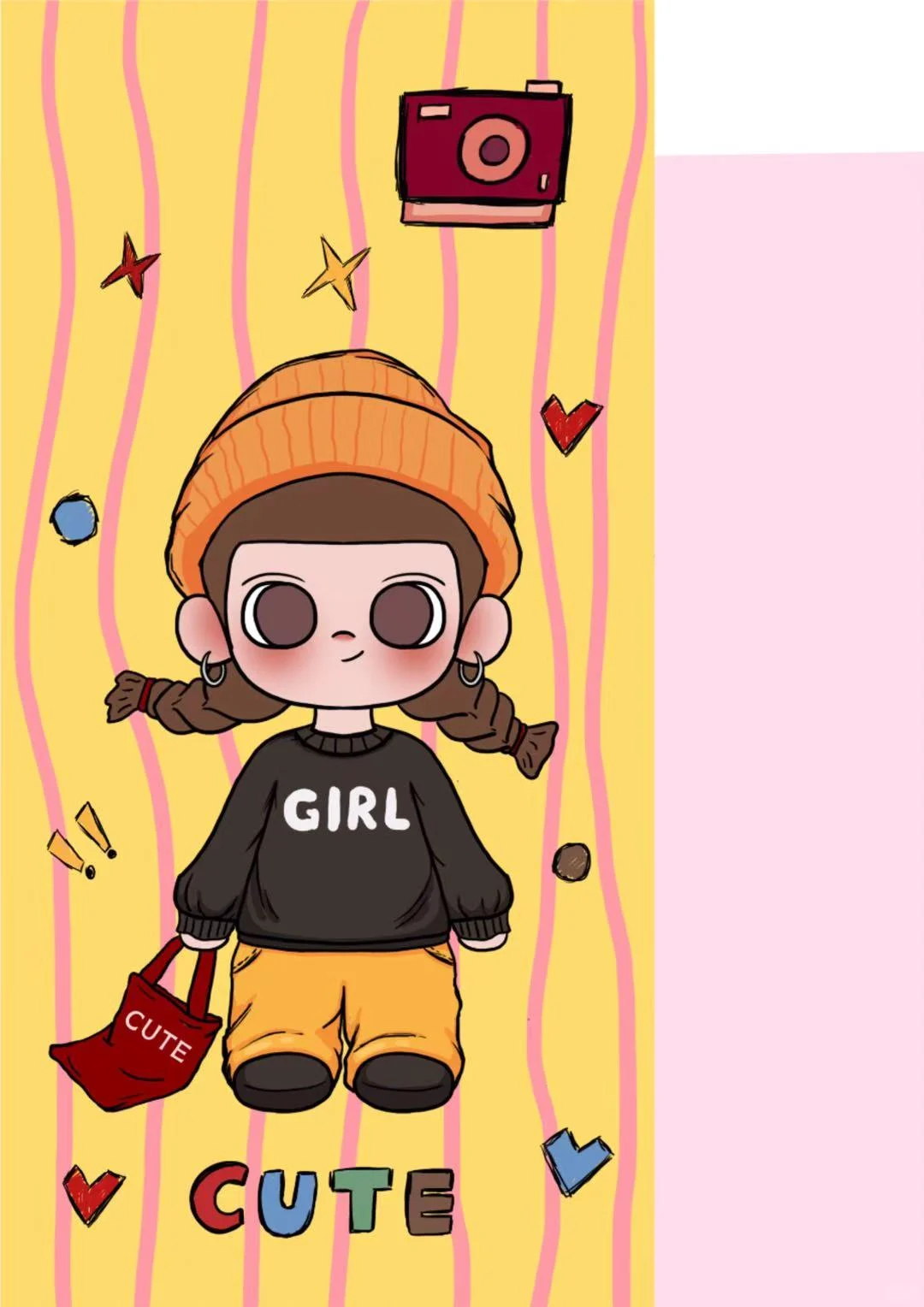 酷酷的酷仔 又甜又酷 手机壁纸图案