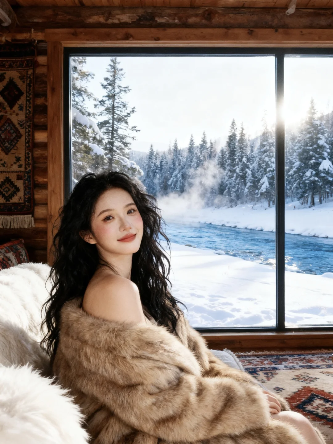 ❄️在浪漫的木屋里拍出了电影感