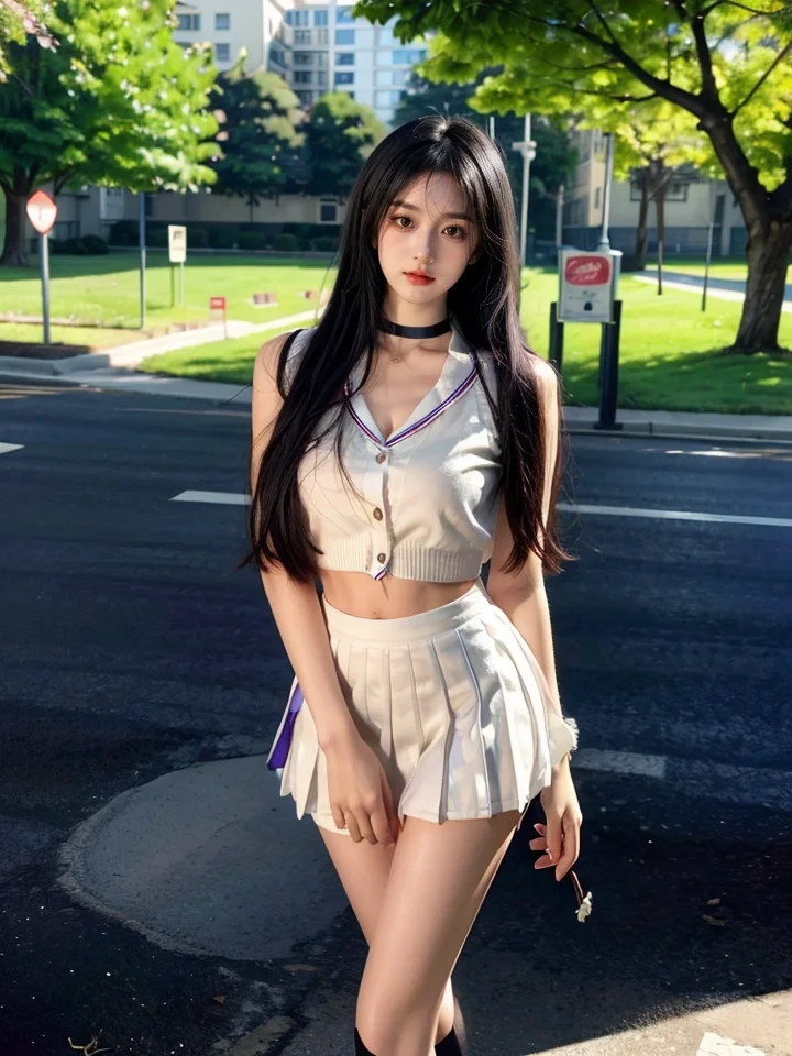 AI绘画 S191｜惹眼身材搭配JK裙，靓丽气质