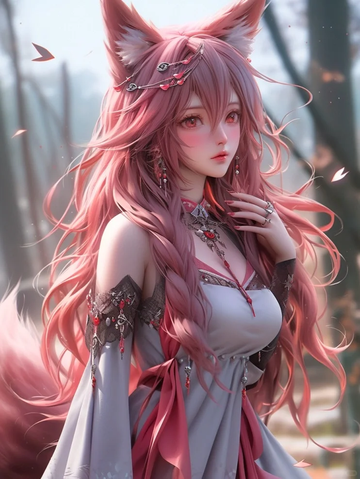 Midjourney I 九尾狐的诱惑能抗住不？