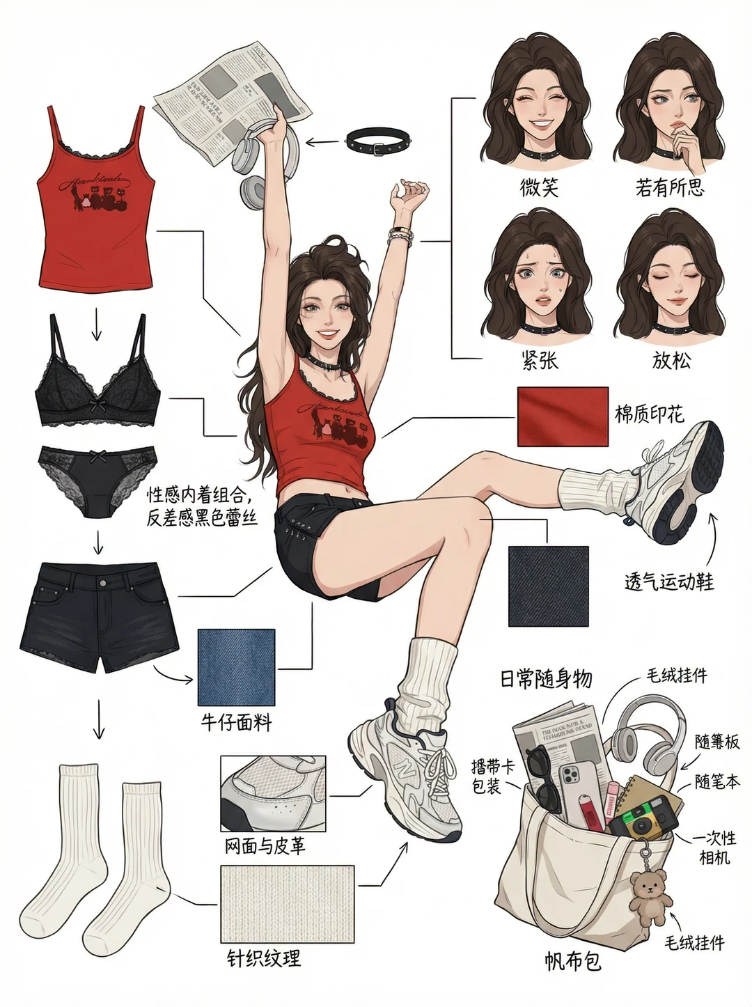 AI生成的潮牌穿搭、好酷好帅啊！