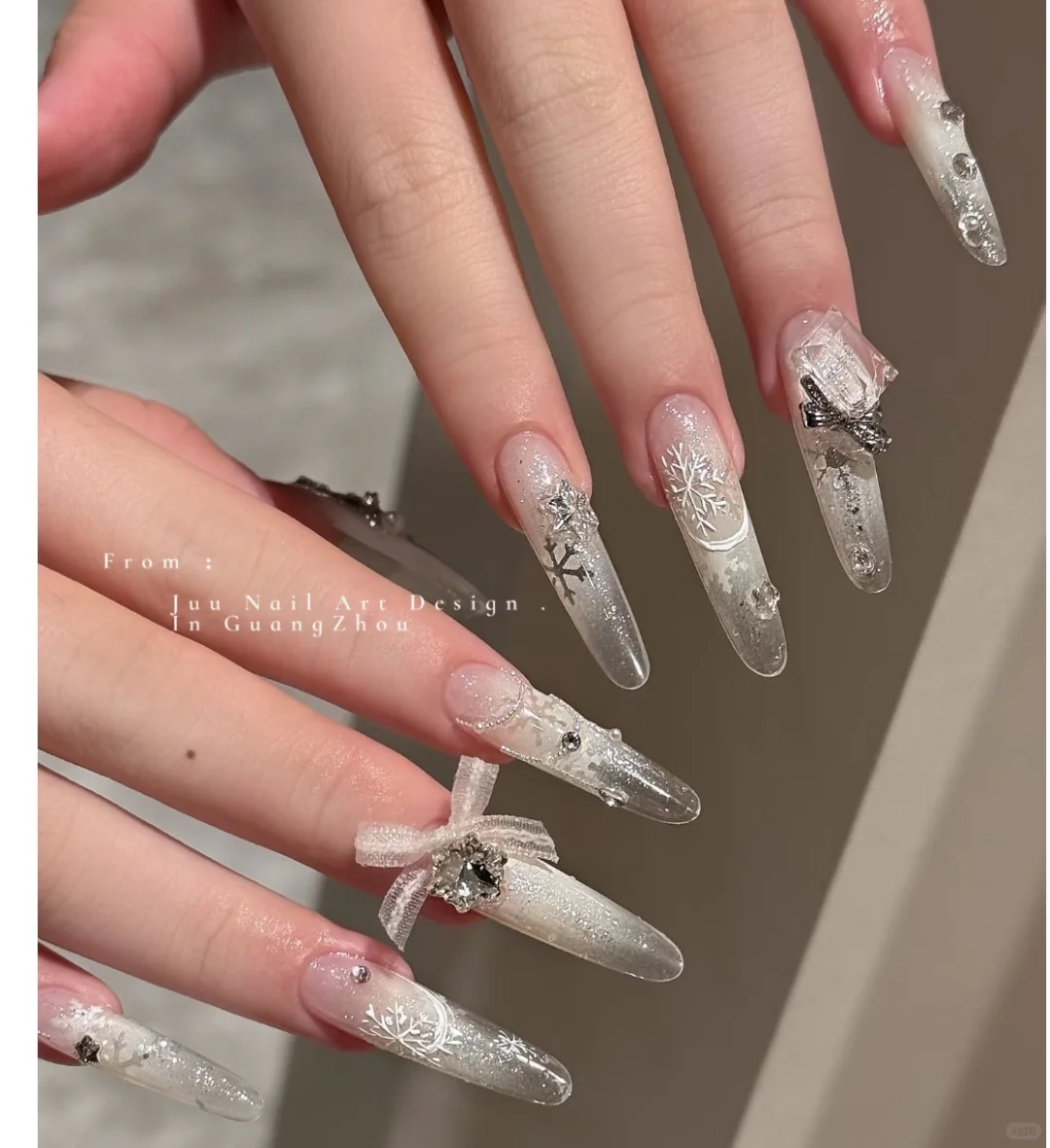 杭州萧山美甲工作室招圣诞款打版模特啦？！