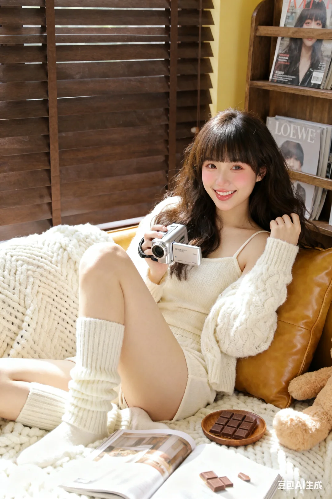 Ai写真●怎样0元生成超甜居家慵懒风写真？