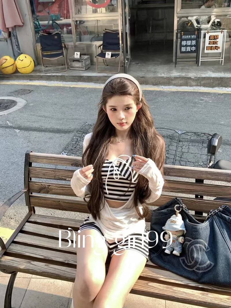 温泉季♨️泳衣分享！显腰细还遮胯白罩衫好欲