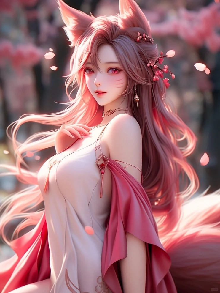 Midjourney I 九尾狐的诱惑能抗住不？