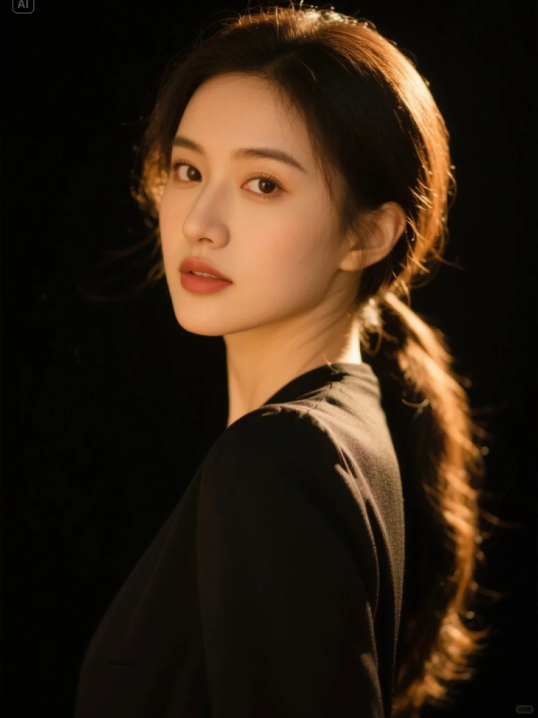 黑色光影肖像，这质感，这氛围，绝了！