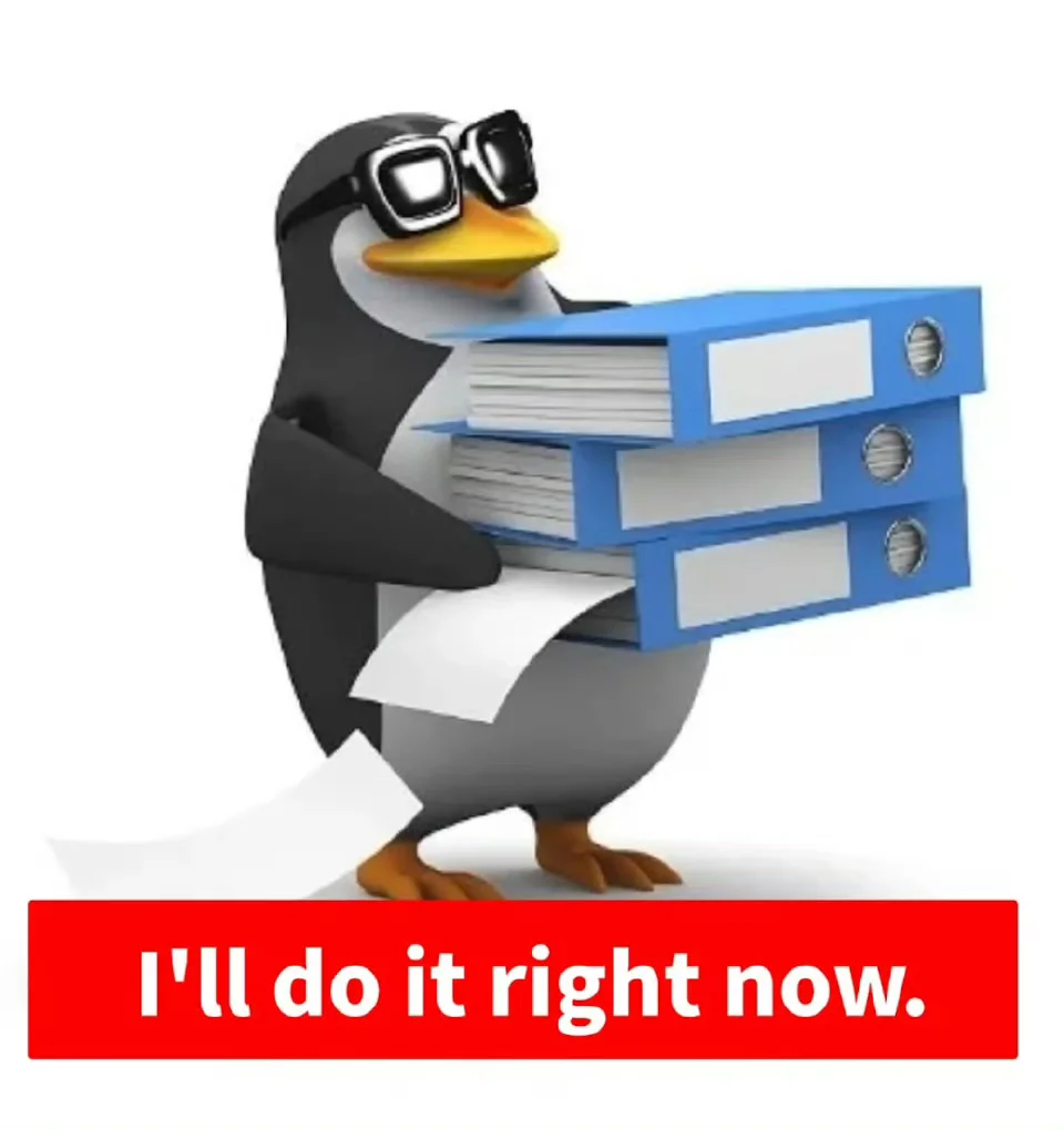 表情包：威廉泰尔企鹅 英文版