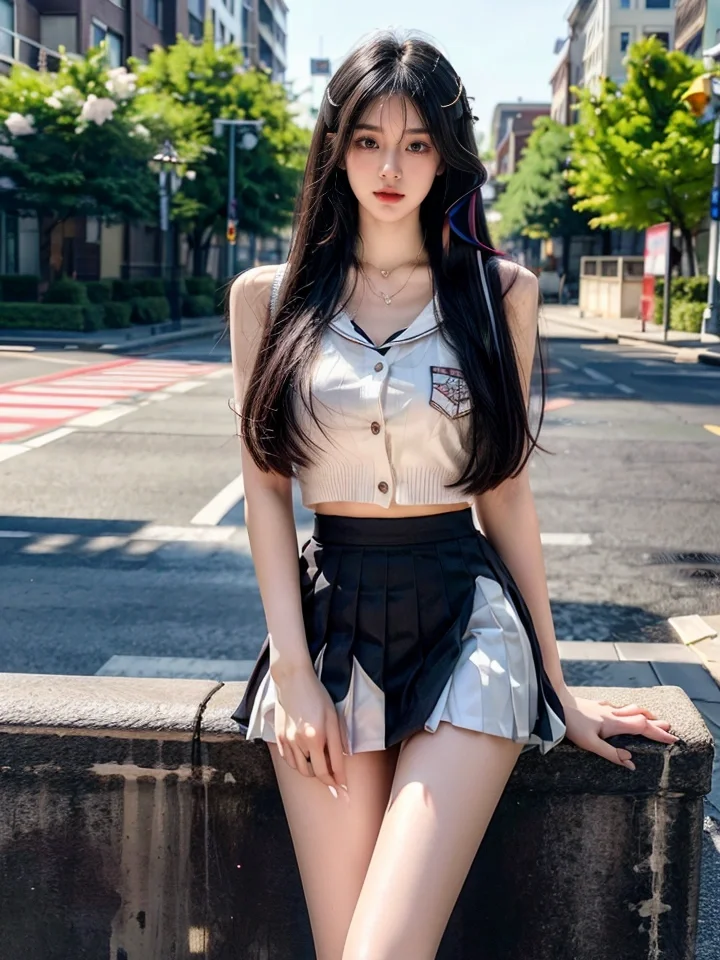 AI绘画 S191｜惹眼身材搭配JK裙，靓丽气质