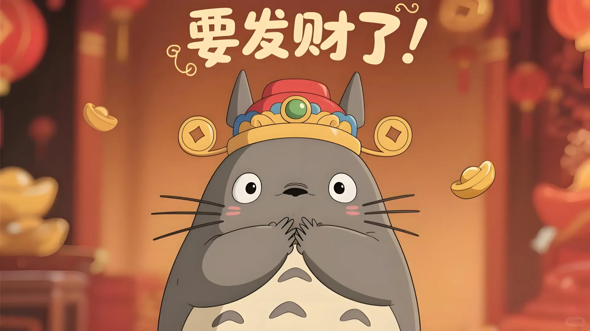 龙猫电脑壁纸 | 🧧财神爷爷来咯！