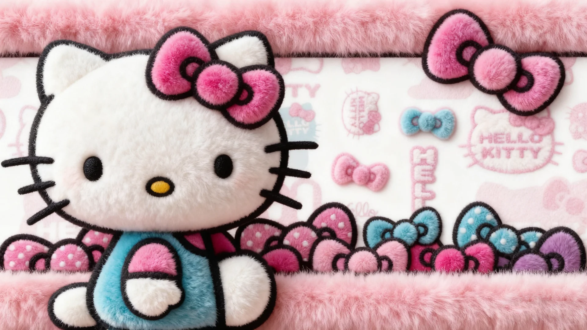 𝑺𝒉𝒂𝒓𝒆｜毛绒绒的HelloKitty电脑壁纸🎀