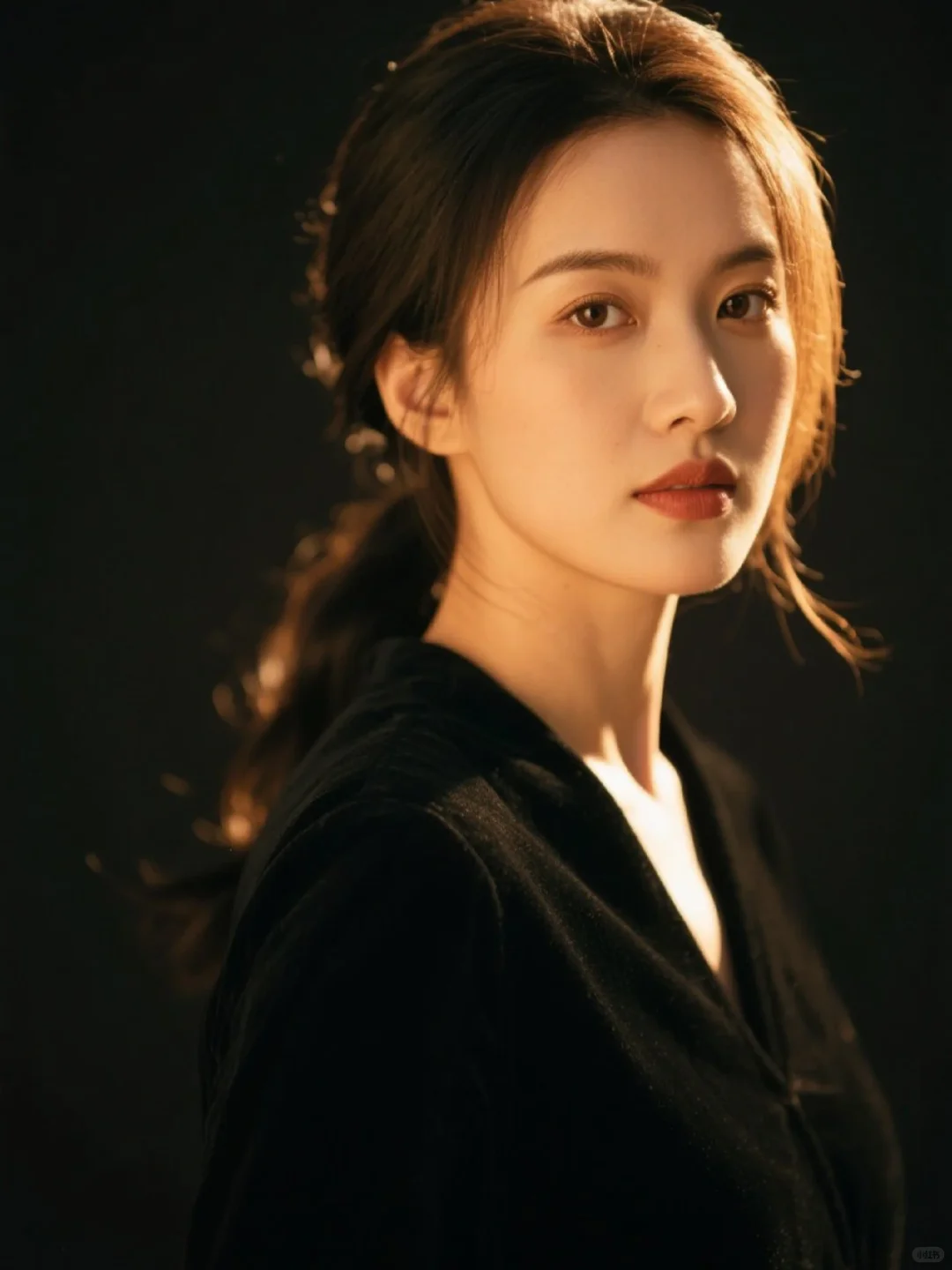 黑色光影肖像，这质感，这氛围，绝了！