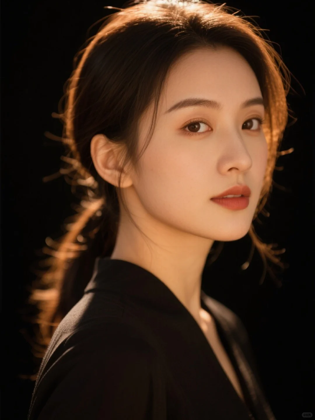 黑色光影肖像，这质感，这氛围，绝了！