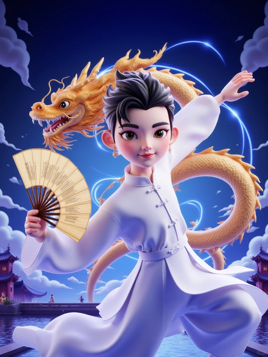 【Flux_国漫篇】3D模型直出（附提示词）