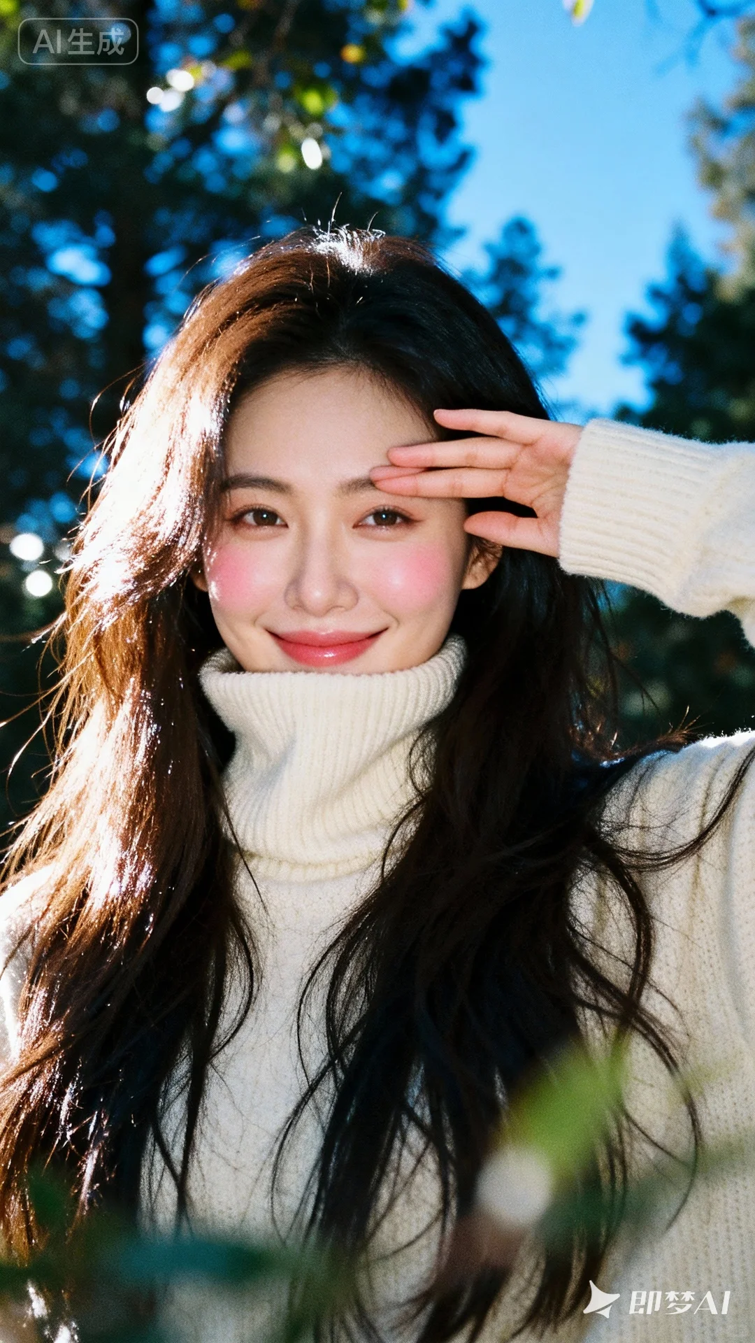 微微一笑很倾城（Ai生成）