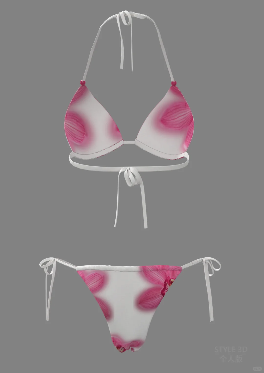 粉色花朵的泳衣，绝了～