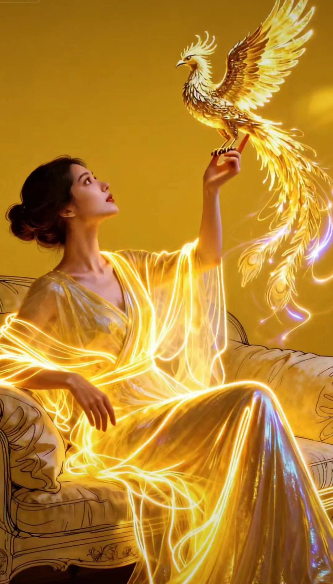 AI金色梦幻凤凰