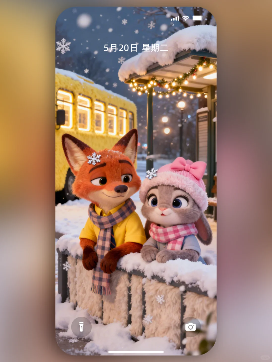 尼克朱迪毛绒冬日恋歌壁纸