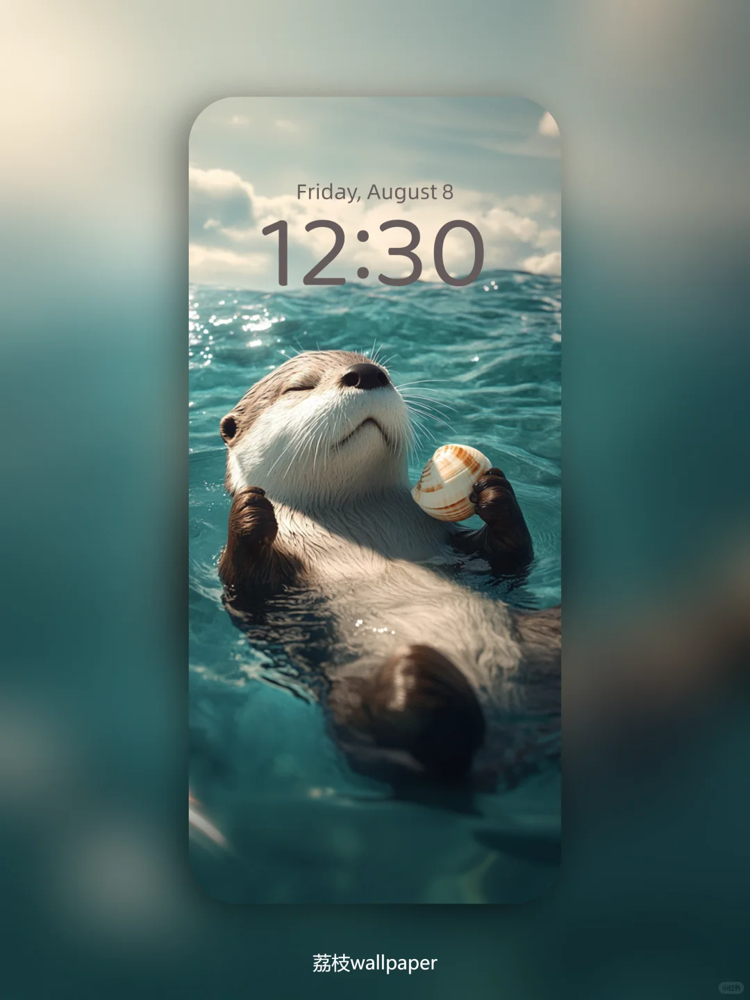 040｜简约高清壁纸｜慵懒海獭