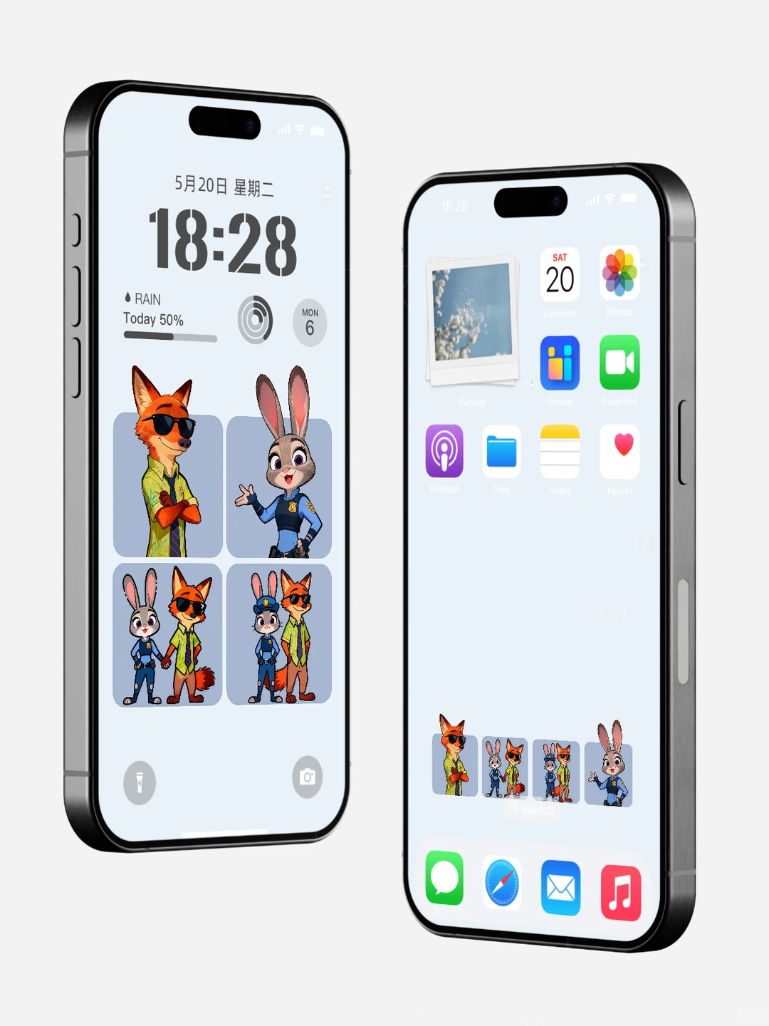 疯狂动物城✨朱迪与尼克手机壁纸