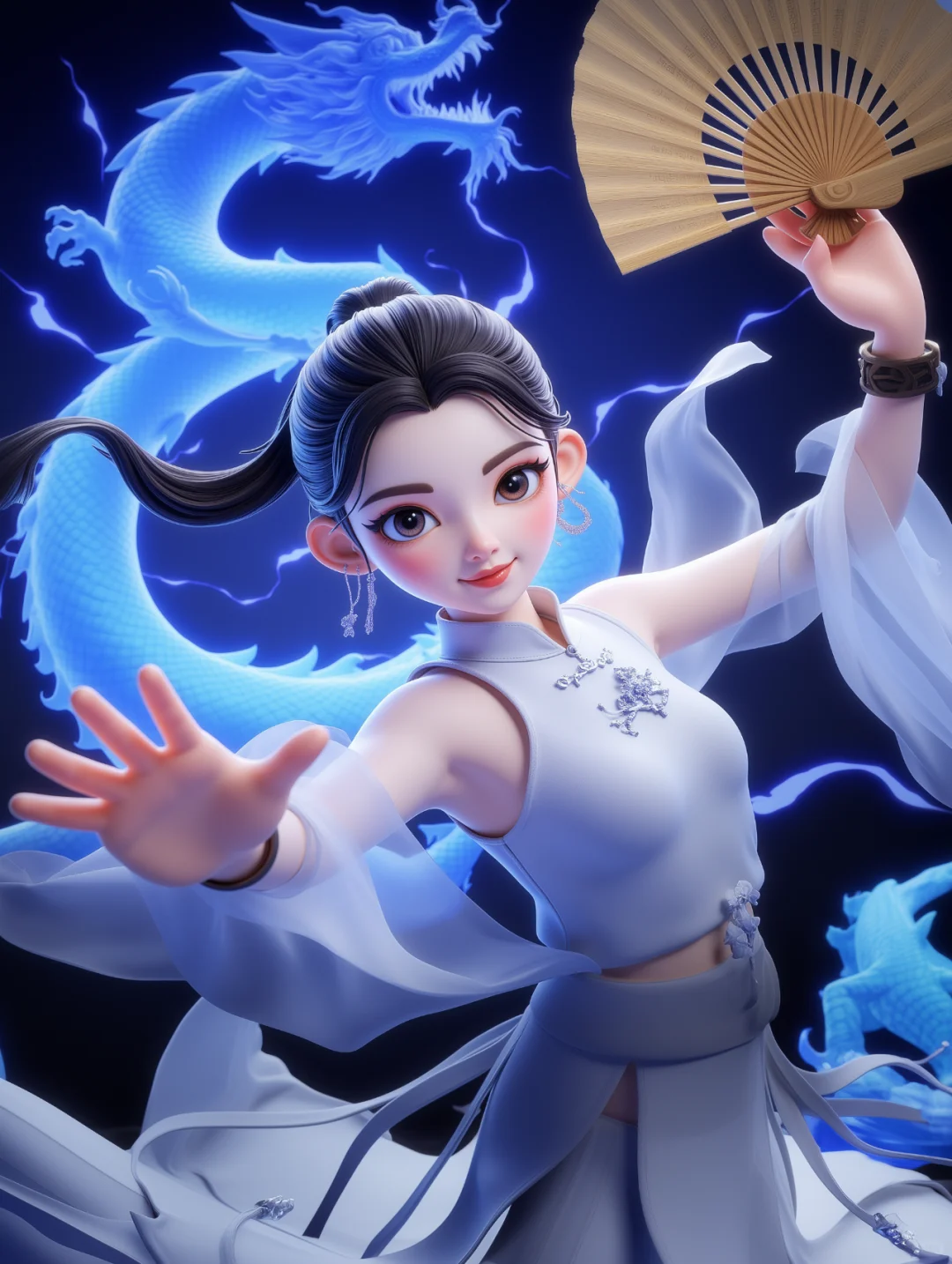 【Flux_国漫篇】3D模型直出（附提示词）