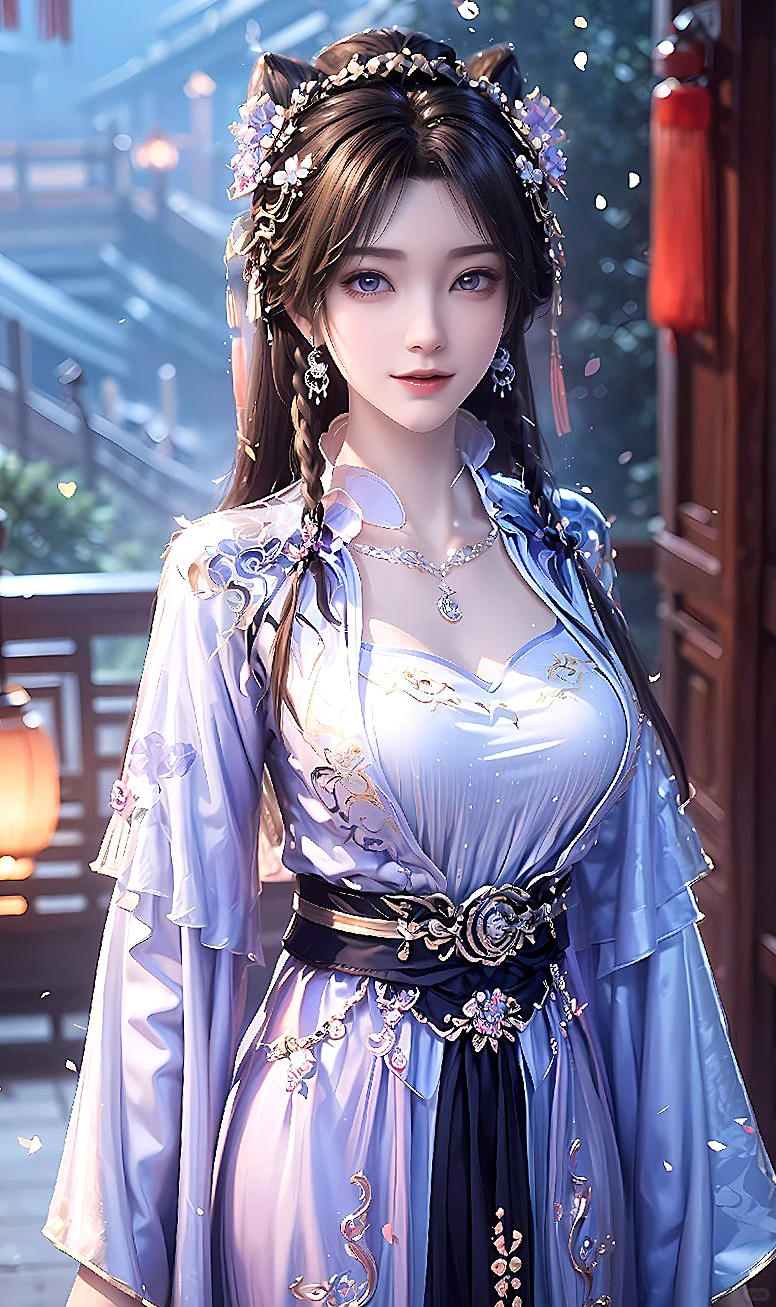 国漫女神｜姬紫月遮天高清AI二次元动漫壁纸