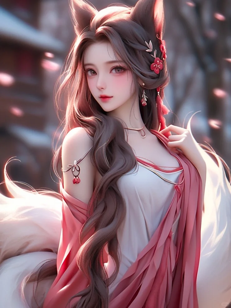 Midjourney I 九尾狐的诱惑能抗住不？