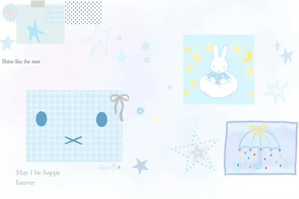 米菲兔横屏iPad平板丨电脑壁纸˶ • × • ˶