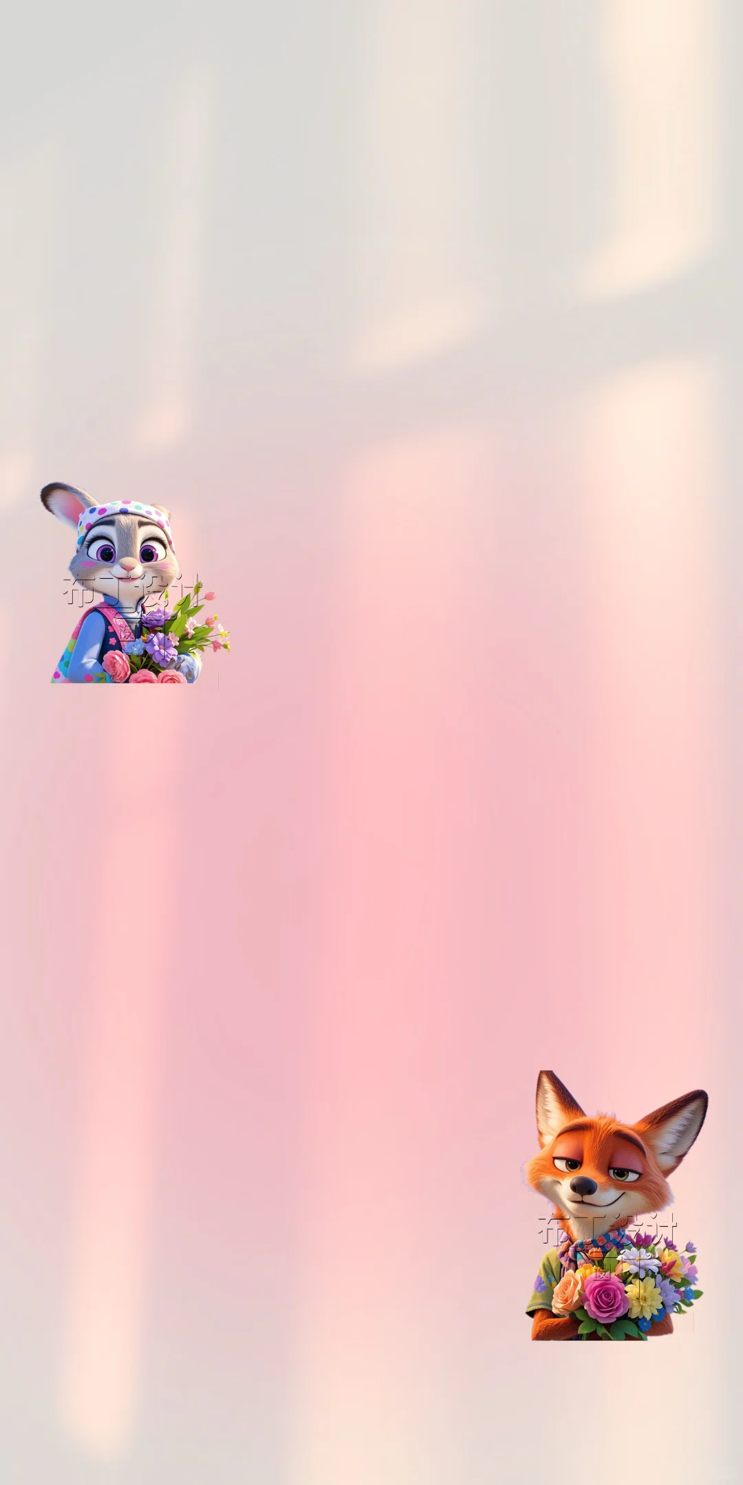 可爱小狐狸聊天背景图~