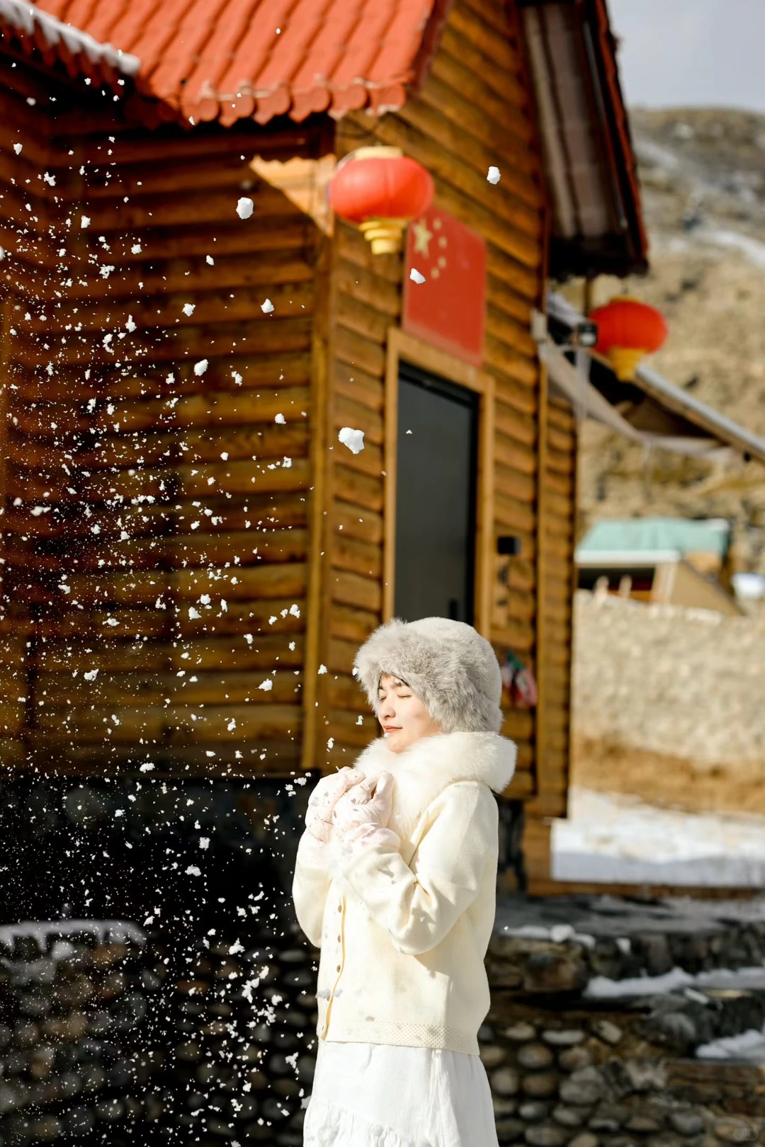 雪景小屋写真|其实我拍氛围感一绝的