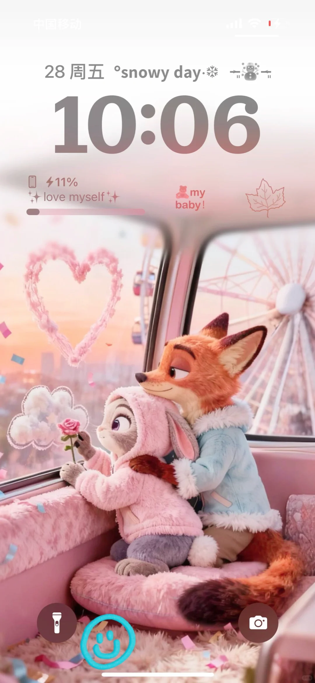 疯狂动物城壁纸｜冬夜下的初雪❄️