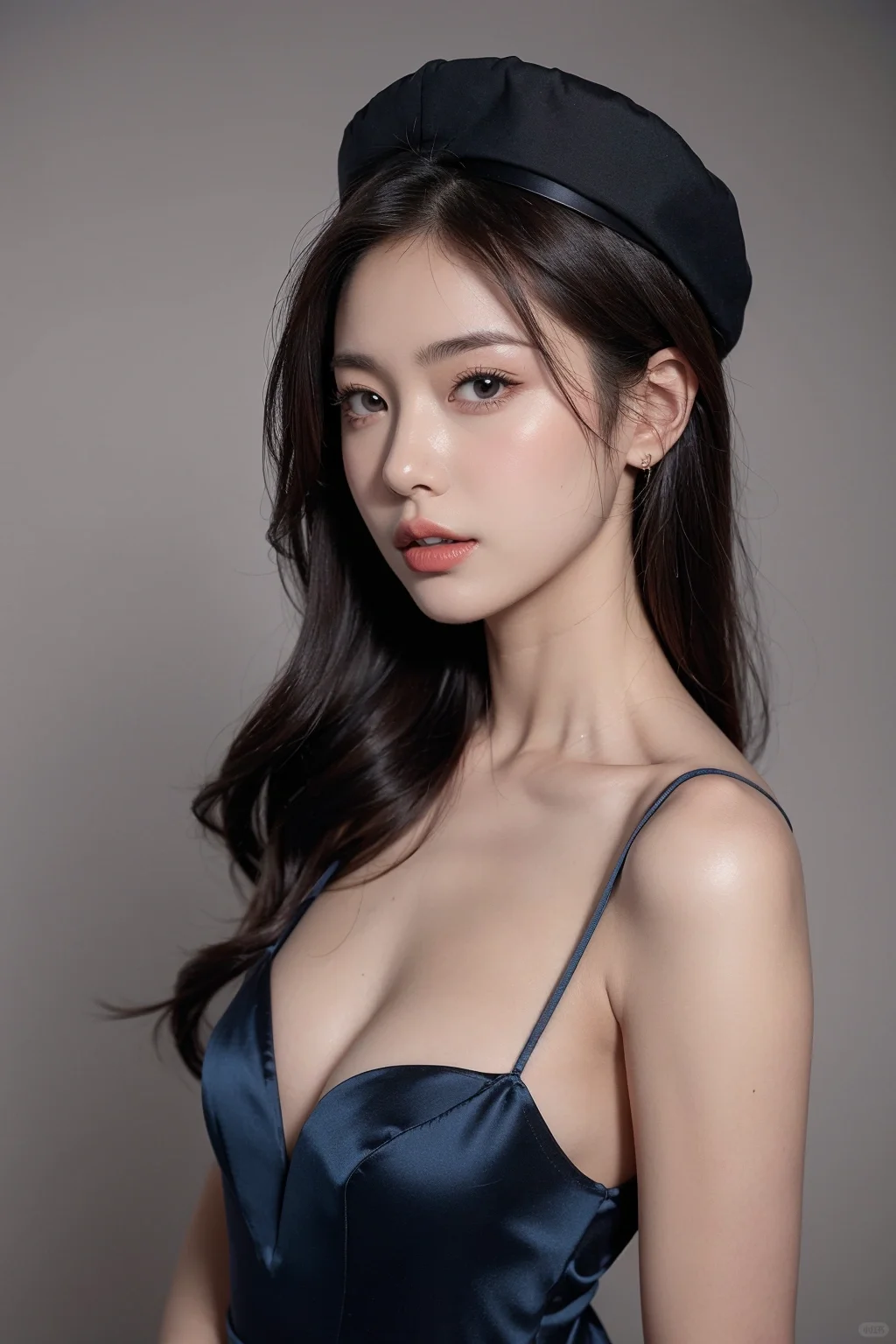 高挑美女在影楼中尽显性感风采|AI绘画