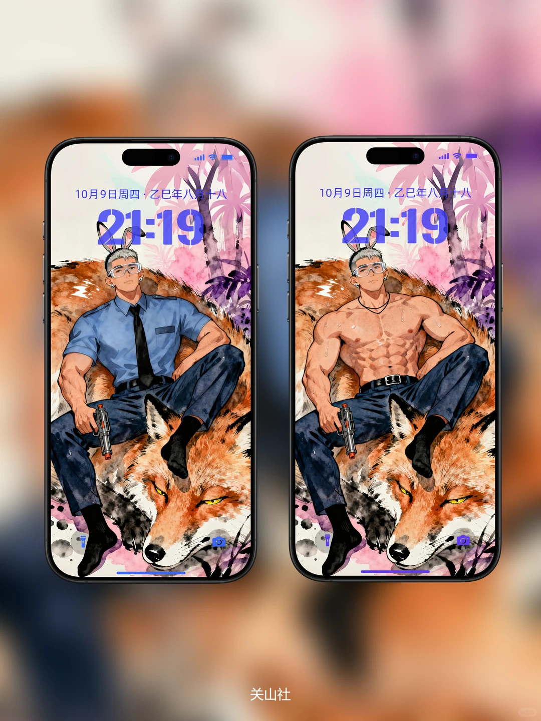 男生壁纸｜狐狸与兔子【编号：S-N096】